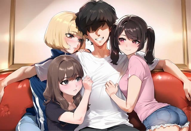 【【実話】童貞マチアプ体験記！冴えないエンジニア（23）が愛を証明するまでwww】実話本舗@【エロ漫画】表紙 マチアプで出会う3人の女性と主人公